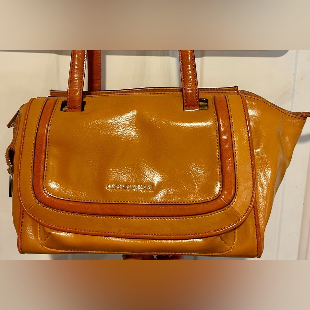 Antonio Melani Mustard and brown shoulder bag